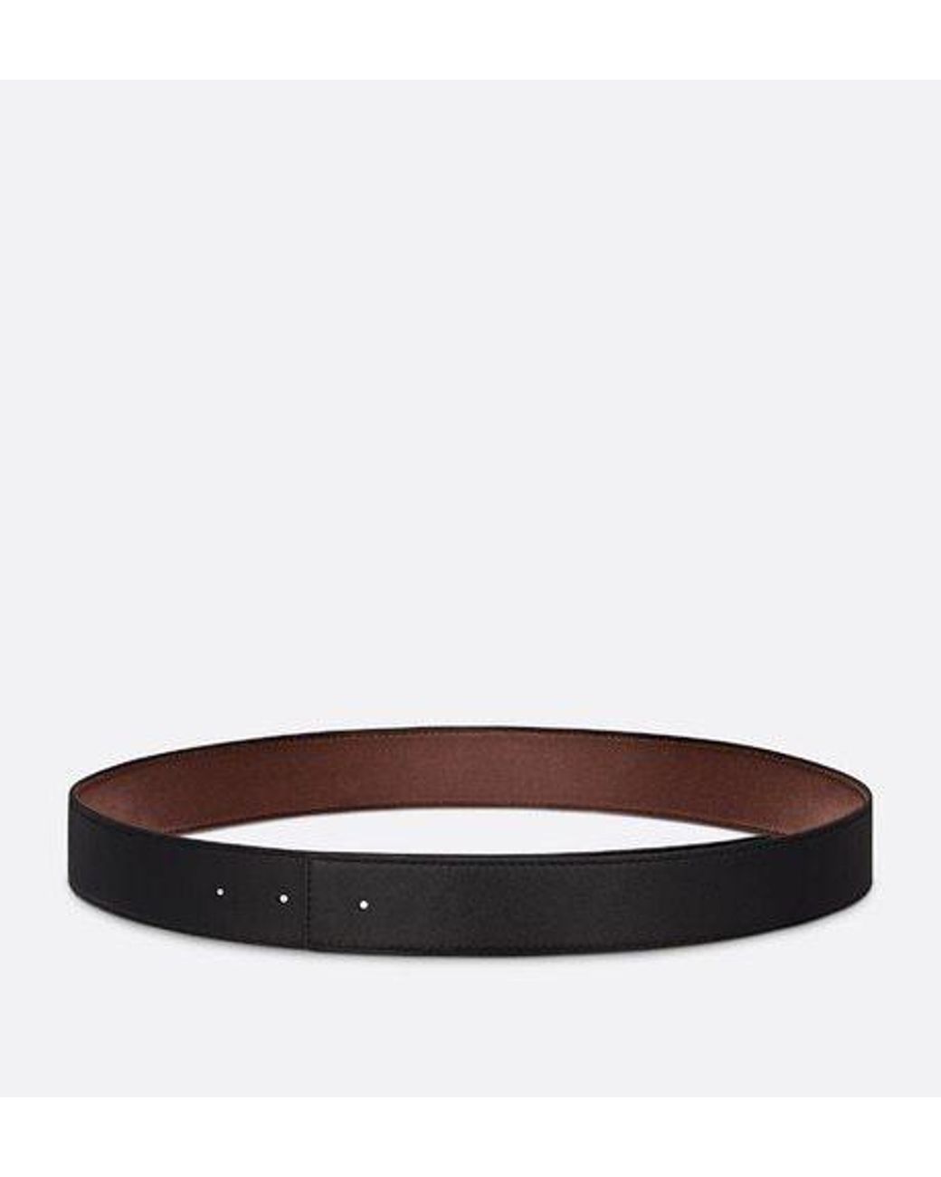 Dior White Reversible Belt Strap for men