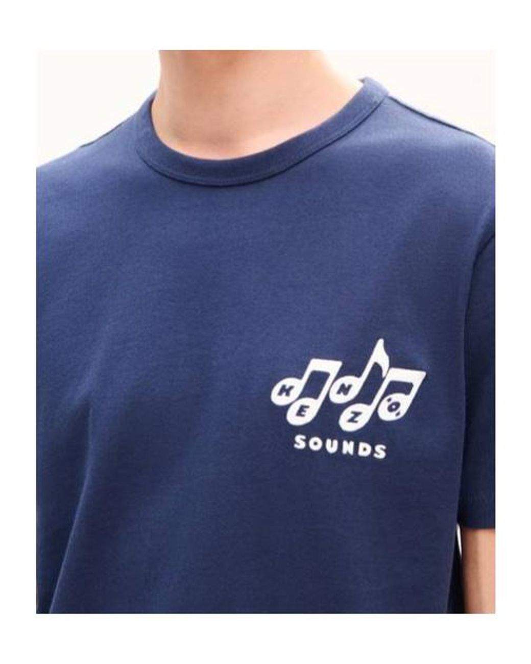 KENZO Blue Sounds' Embroidered Slim T-Shirt for men