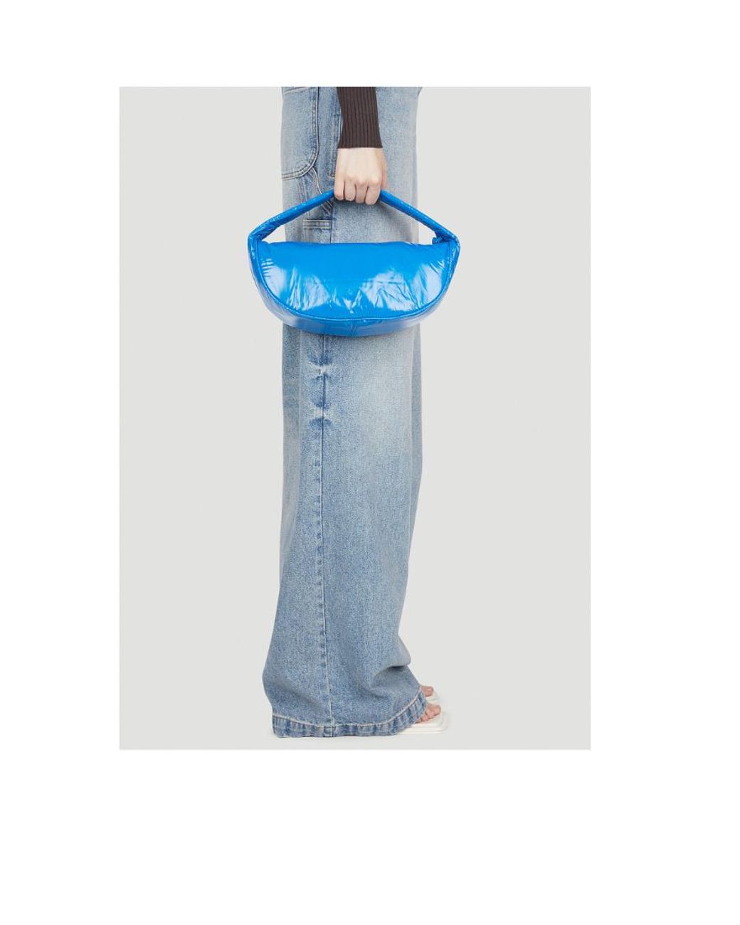 By Far Blue Cush Medium Handbag