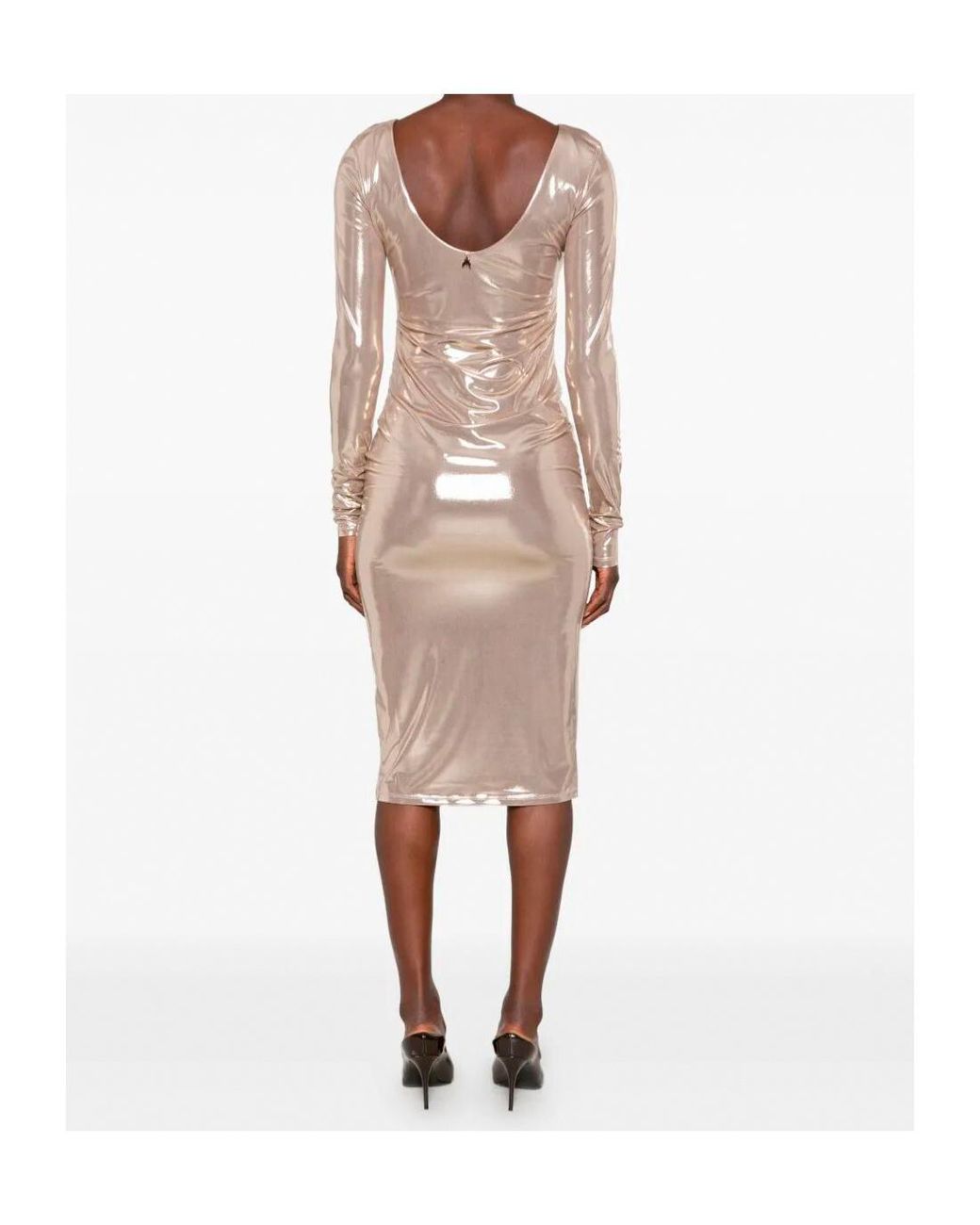 Patrizia Pepe Natural Long-Sleeved Dress