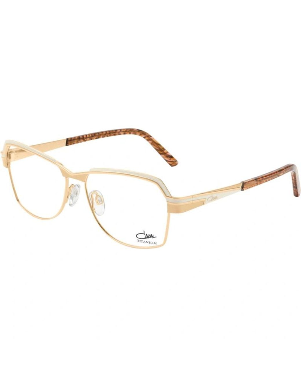 Cazal White Full Frame Plain Mirror for men