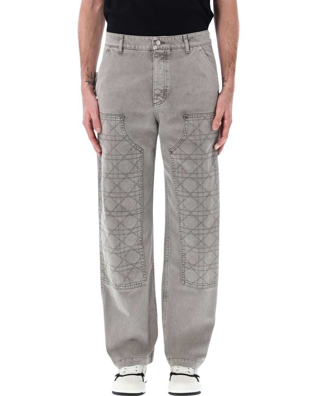Dior Homme Cannage Carpenter Jeans in Gray for Men | Lyst