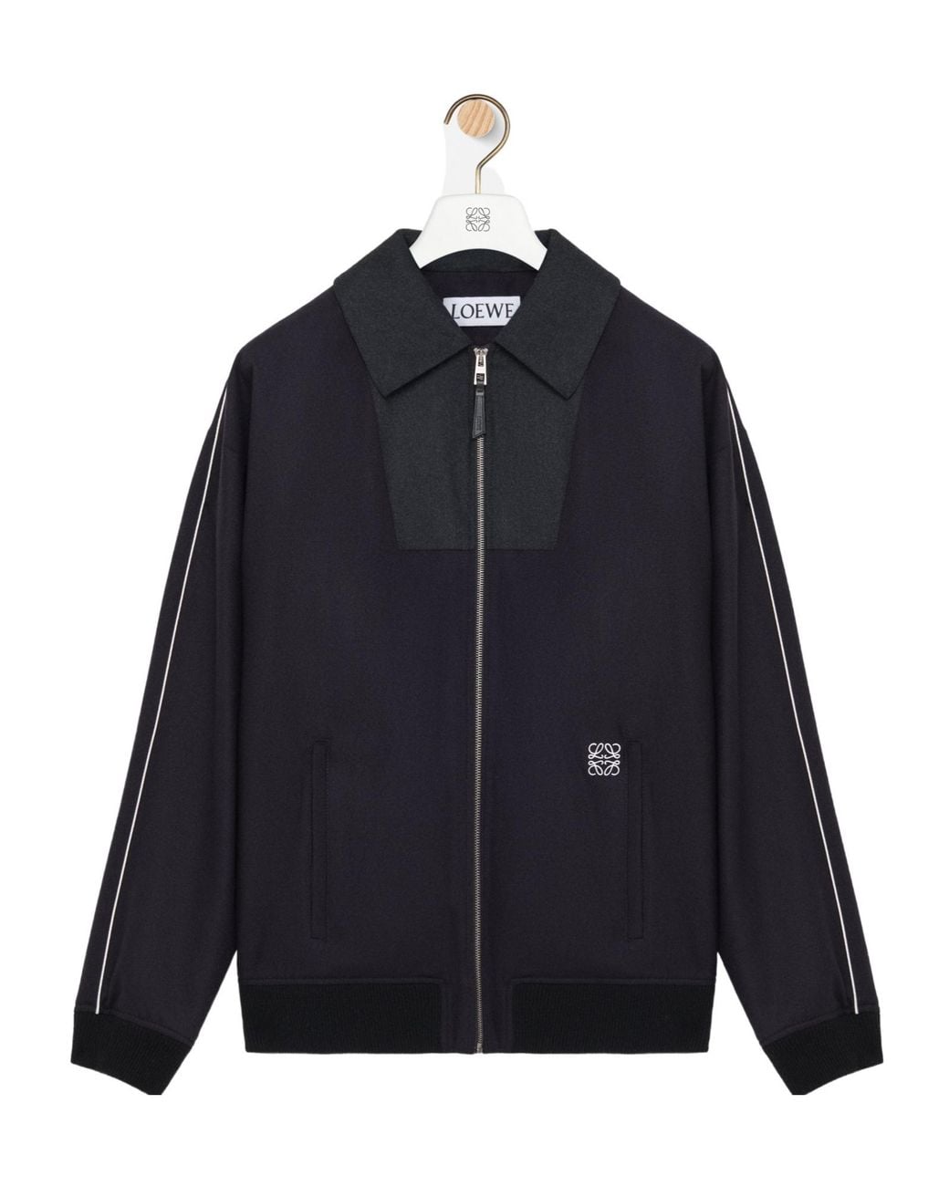 Loewe Blue Wool-Blend Track Jacket for men
