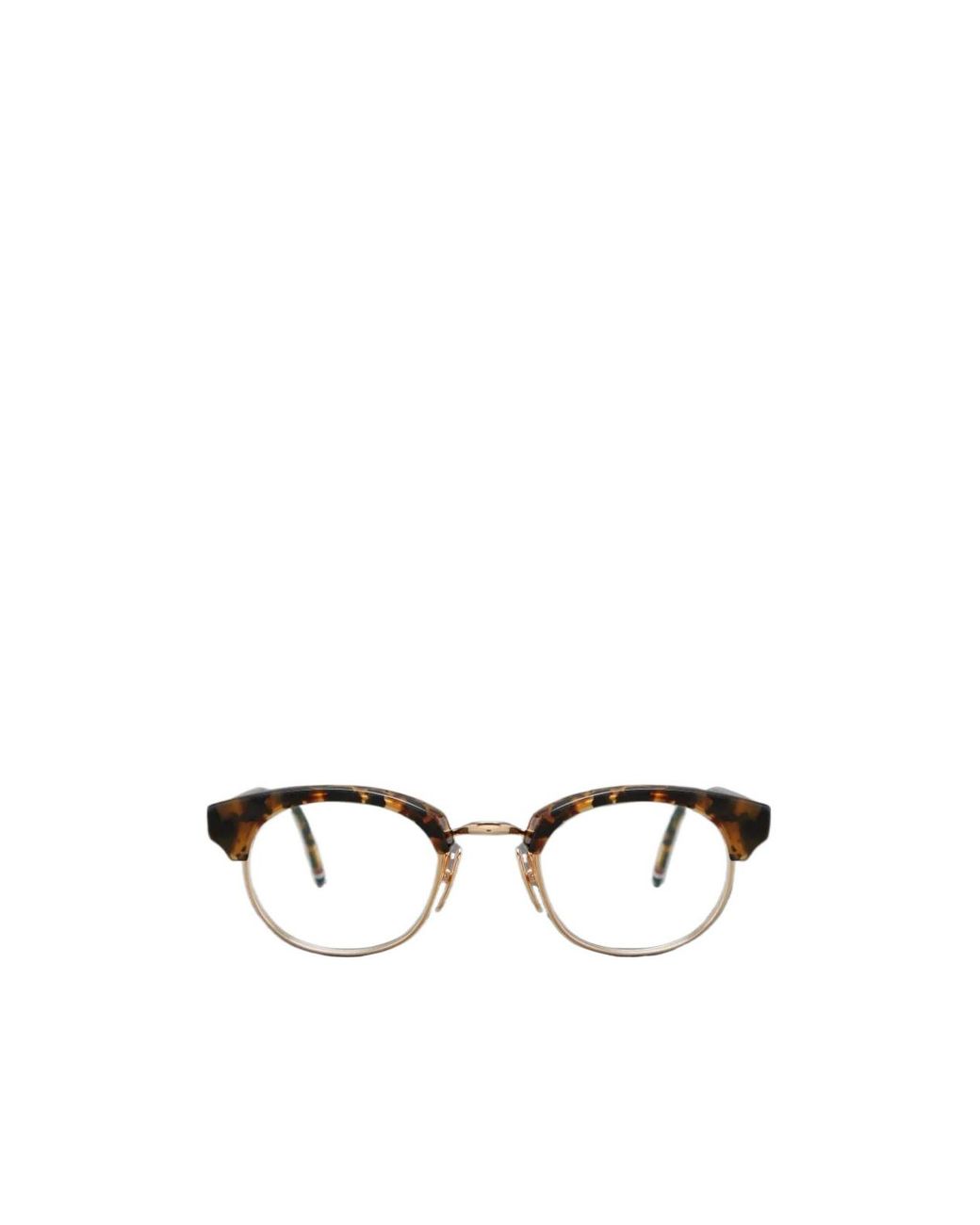Thom Browne Multicolor Tortoiseshell Round-Frame Glasses for men