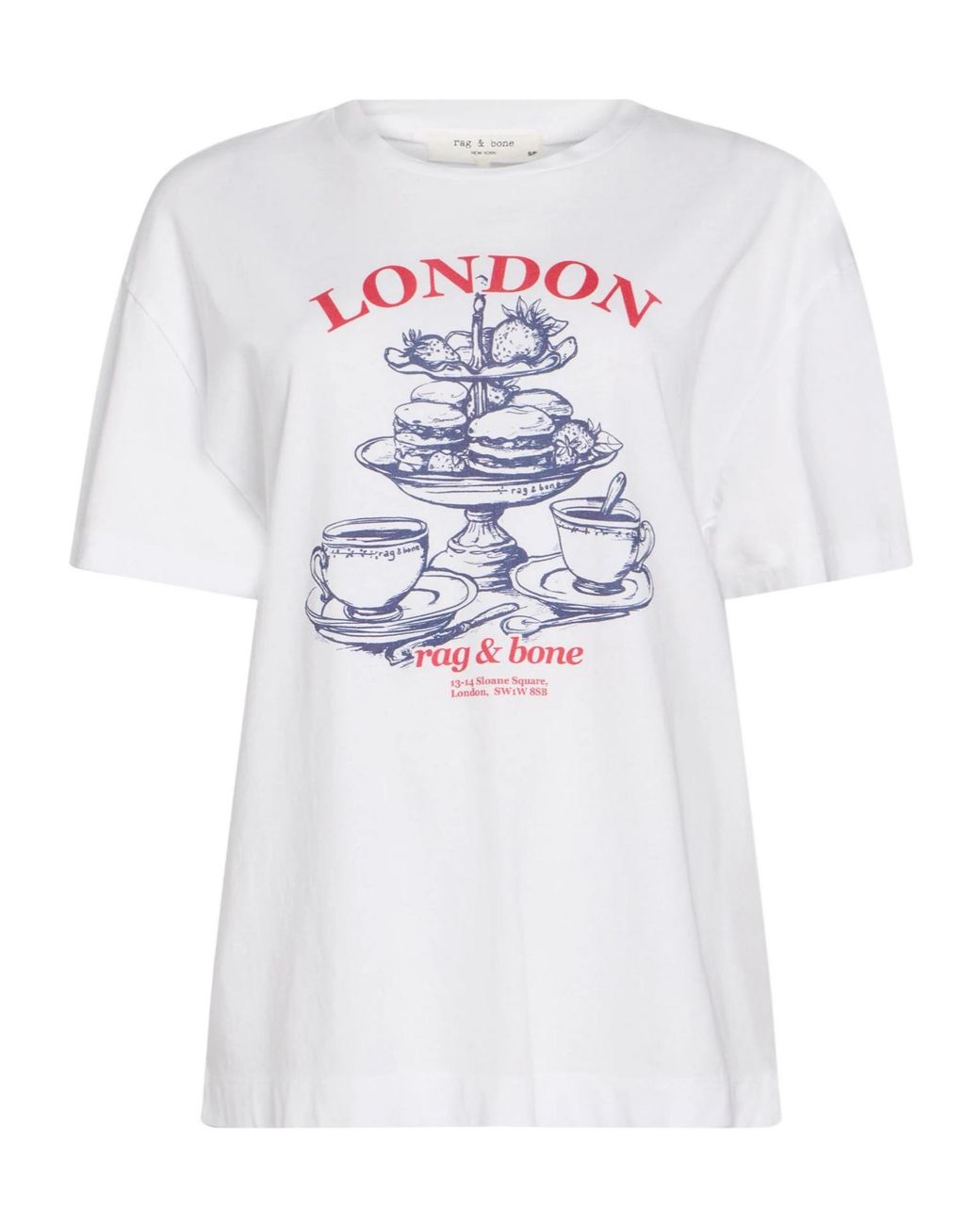 Rag & Bone White Printed T-Shirt