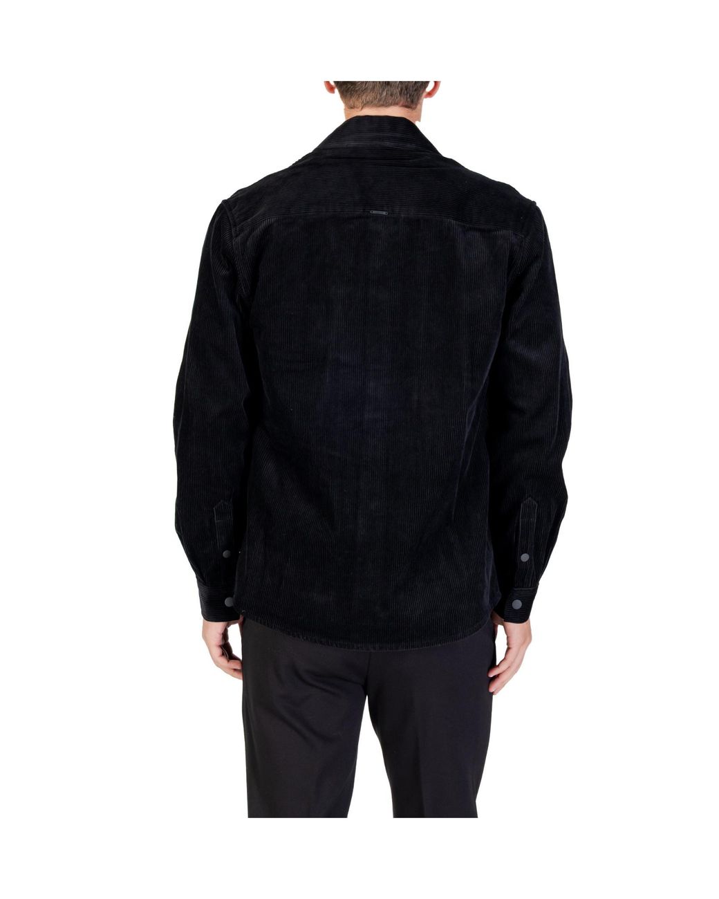Antony Morato Black Long-Sleeved Shirt Jacket for men