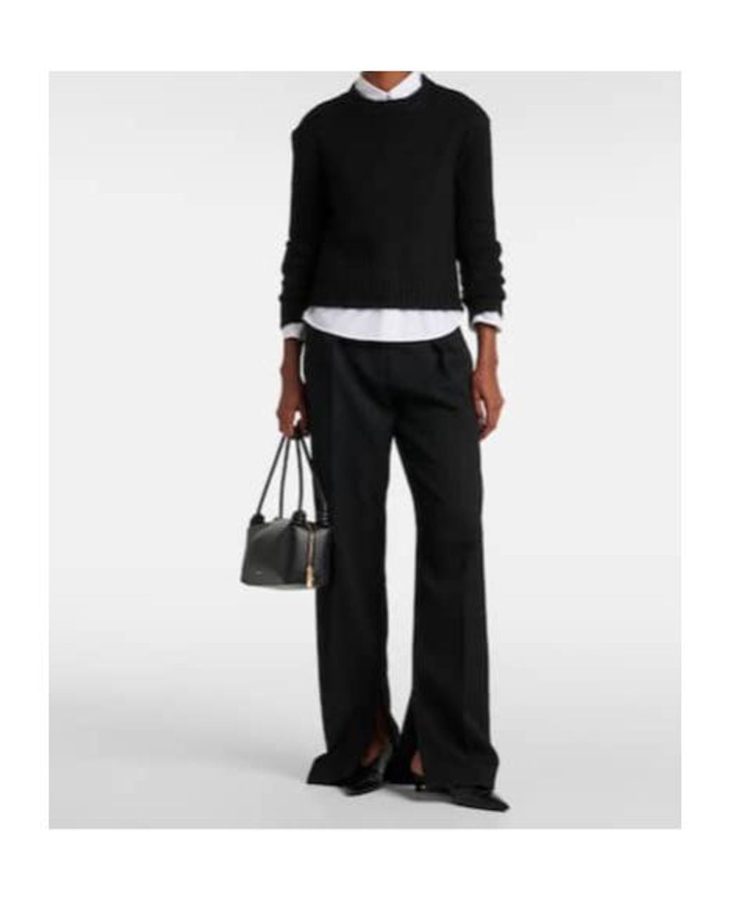 Jil Sander Black Wool-Blend Sweater