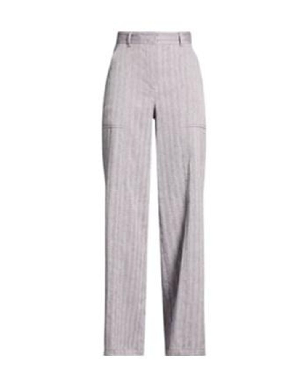 MAX&Co. Gray Straight-Leg Long Casual Suit Pants