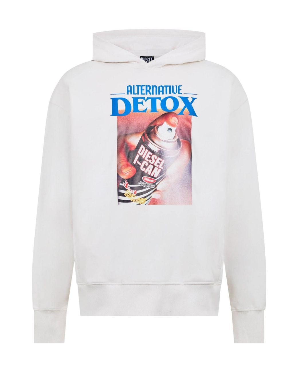 DIESEL White Crew Sweatshirt for men