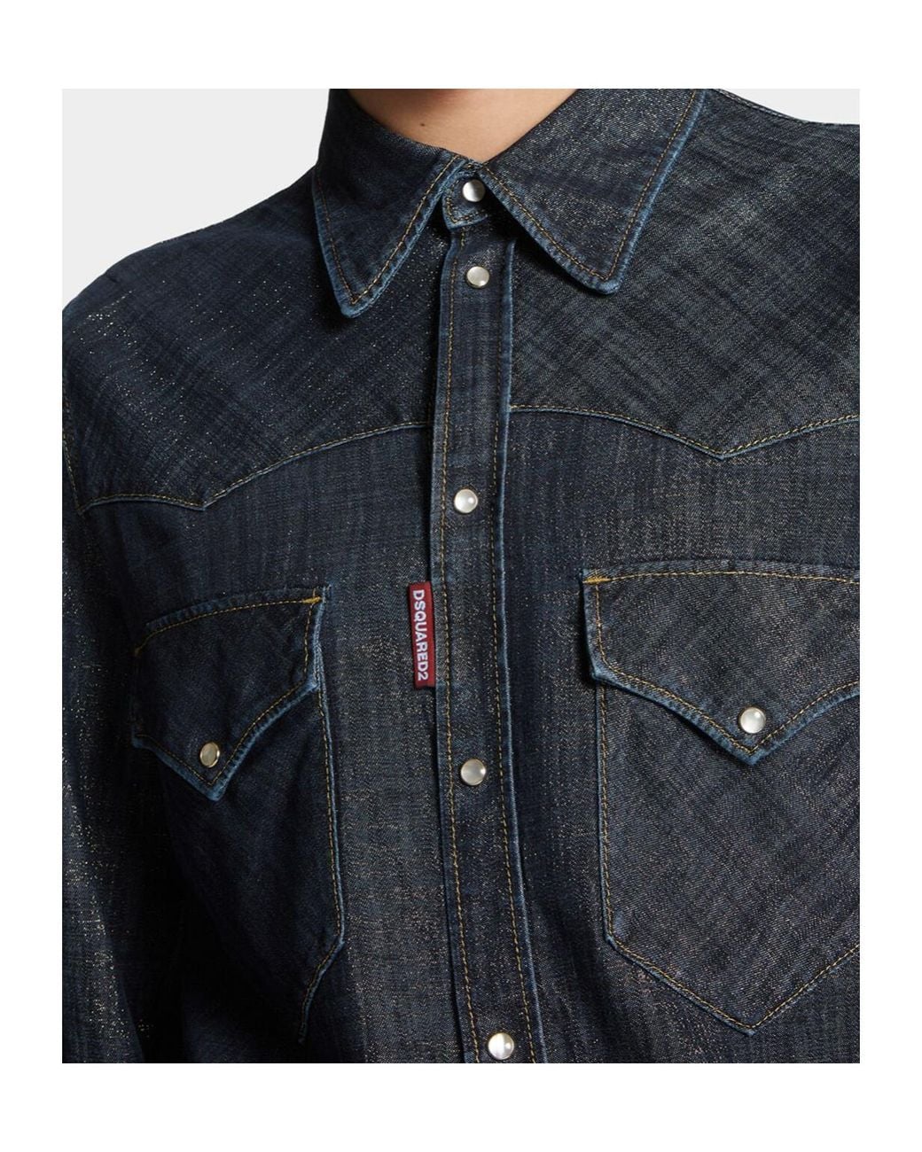 DSquared² Blue Flap Pocket Denim Shirt for men