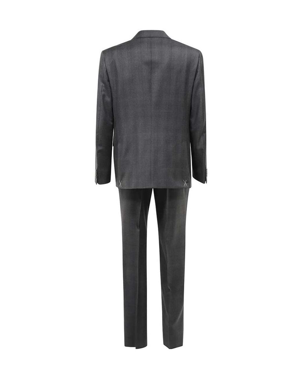 Zegna Gray Long Sleeve Suit for men