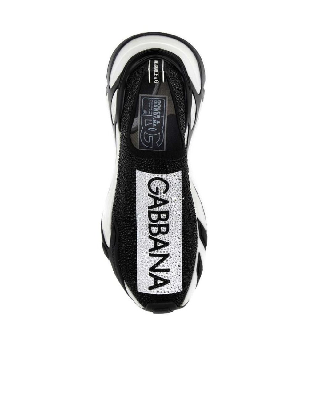Dolce & Gabbana Black Sorrento Embellished Sneakers