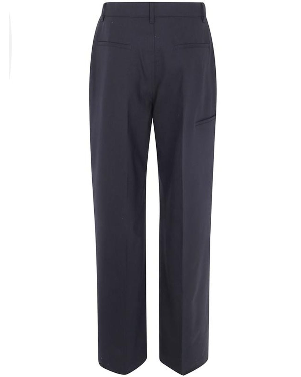 Rick Owens Blue Wide-Leg Tailored Pants
