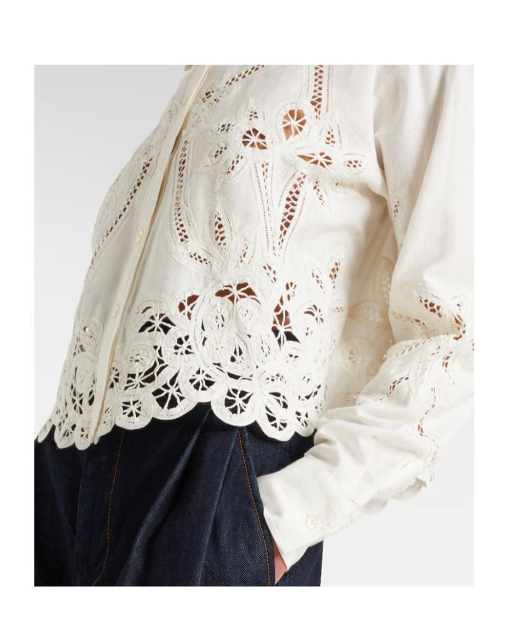 Veronica Beard White Long-Sleeved Shirt