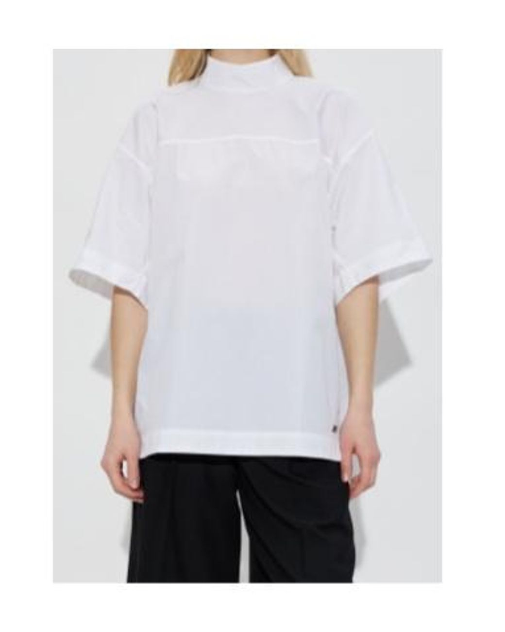AMI White High Neck T-Shirt