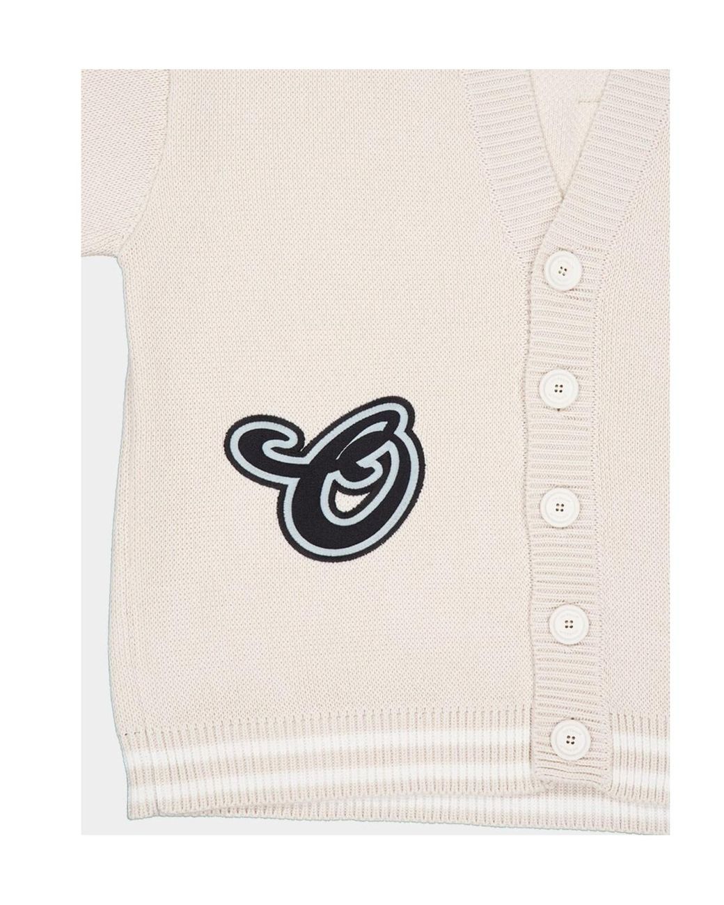 Off-White c/o Virgil Abloh White Star Logo Diagonal Varsity Knit Cardigan for men