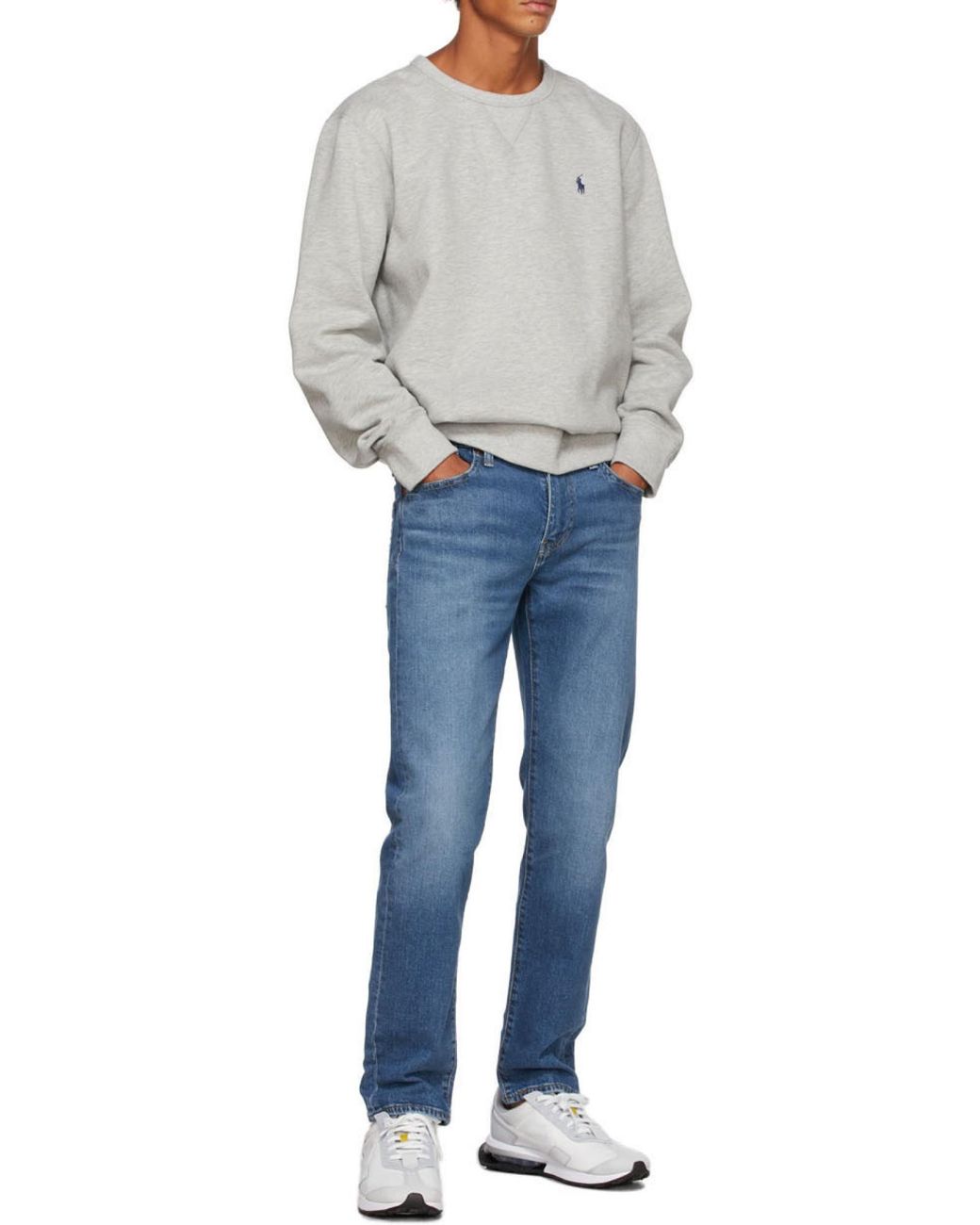 Polo Ralph Lauren White Logo Embroidered Sweatshirt for men