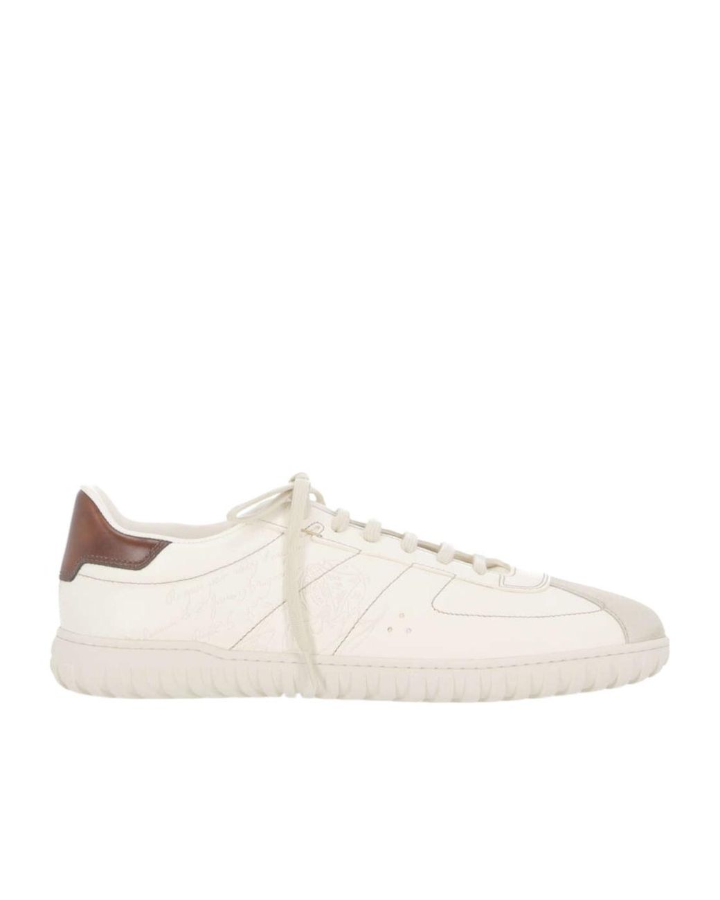 Berluti Natural Round Toe Lace-Up Sneakers for men