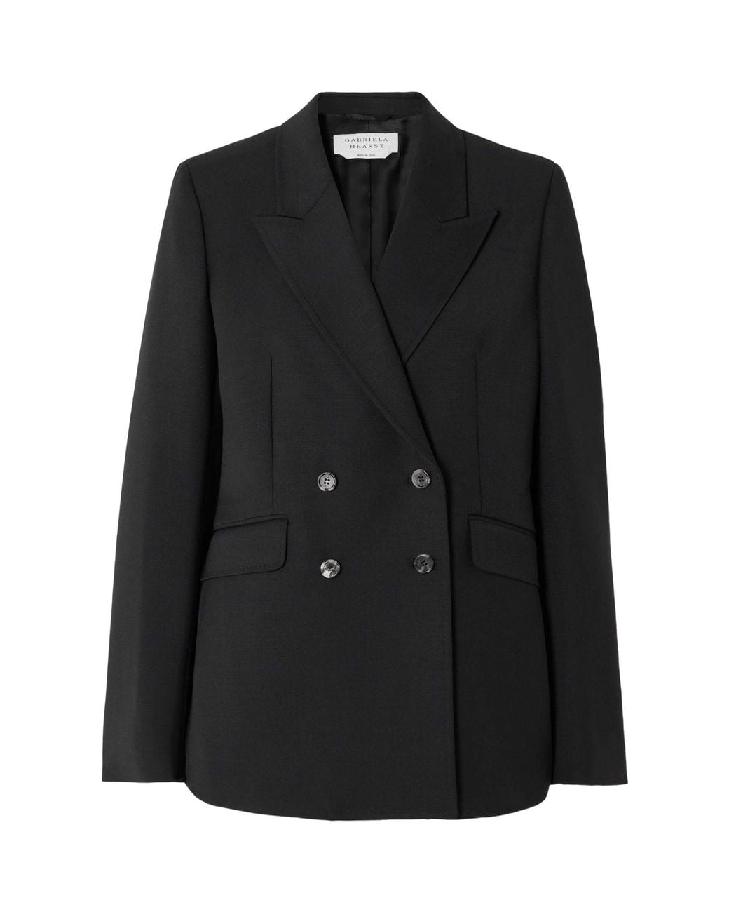 Gabriela Hearst Black Long-Sleeved Suit Jacket