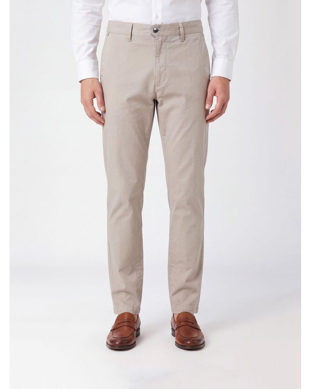 Incotex Gray Straight-Leg Trousers for men