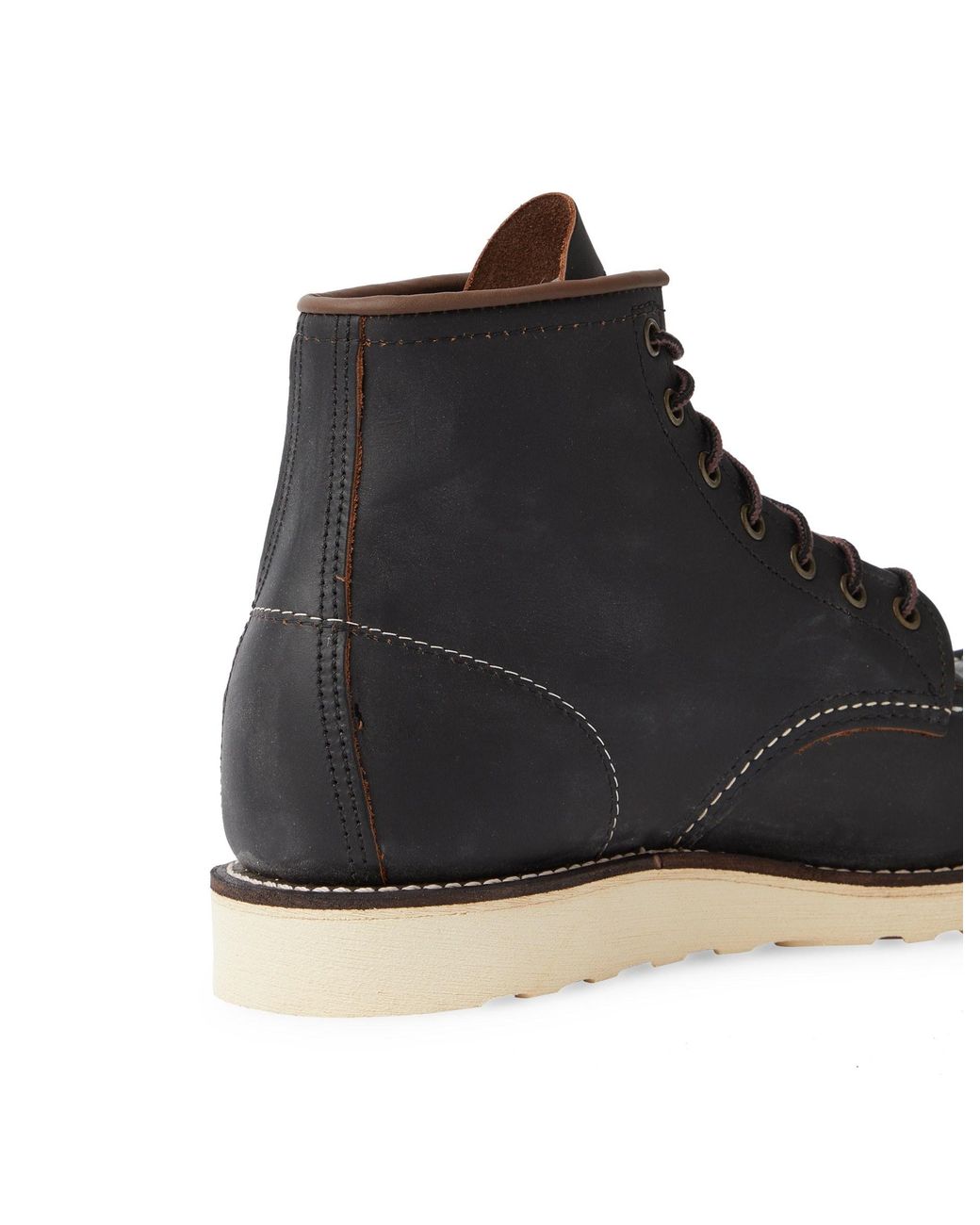Red Wing Black Classic Moc Ankle Boots for men