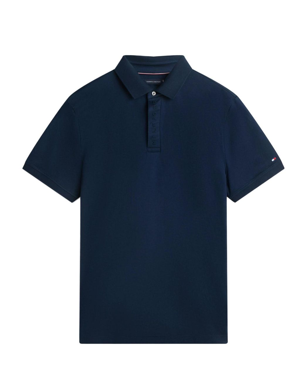 Tommy Hilfiger Blue Hidden-Placket Polo Shirt for men