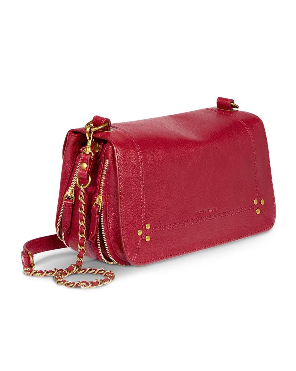 Jérôme Dreyfuss Red Granular Leather Crossbody Bag