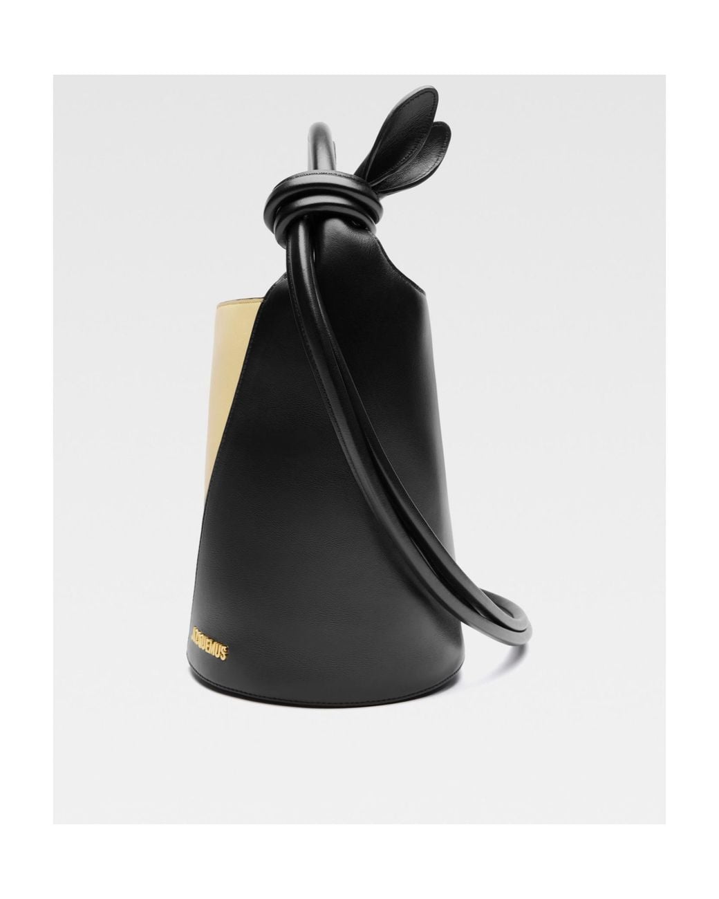 Jacquemus White Mini Knot Bucket Shoulder Bag