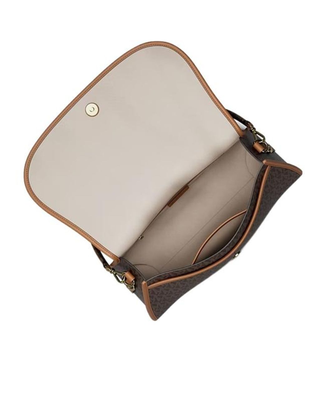 MICHAEL Michael Kors Brown Holmes Medium Signature Logo Convertible Messenger Bag
