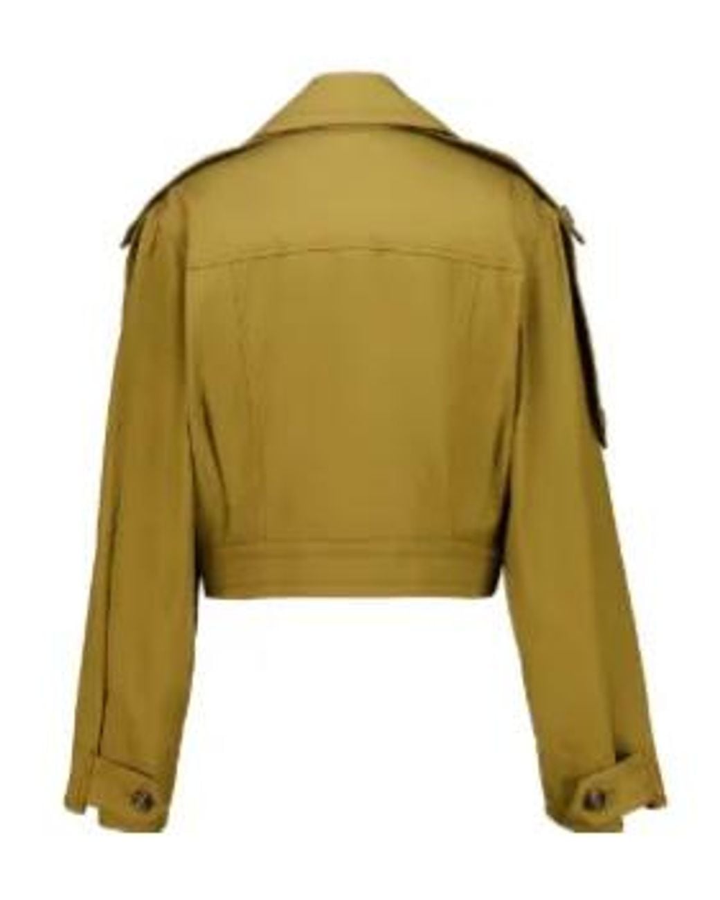 Zimmermann Green Luna Drill Cropped Cargo Jacket