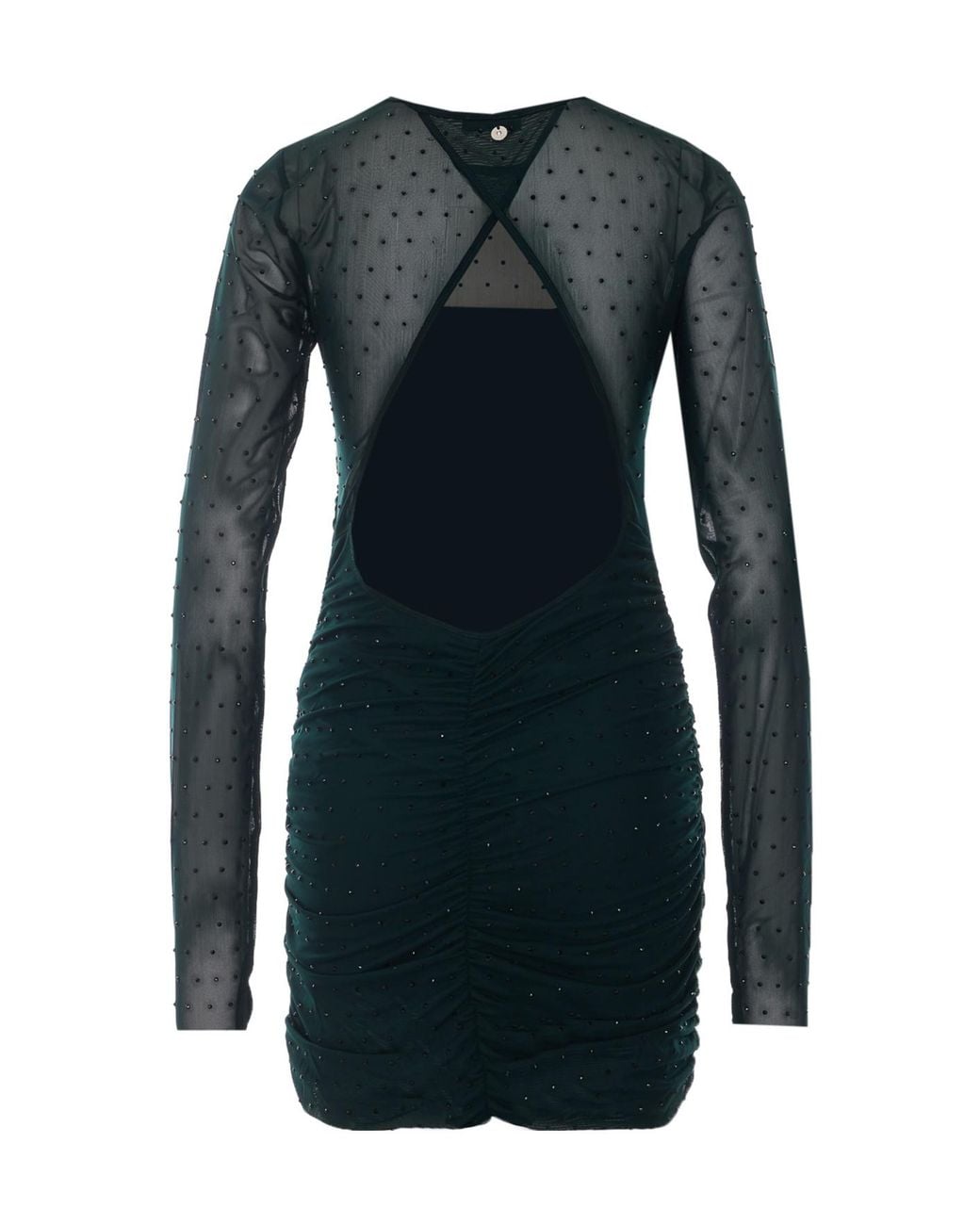 Liu Jo Blue Sheer Embellished Mini Dress