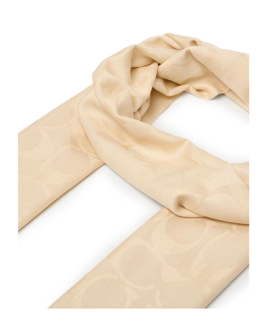COACH Natural Monogram-Pattern Scarf