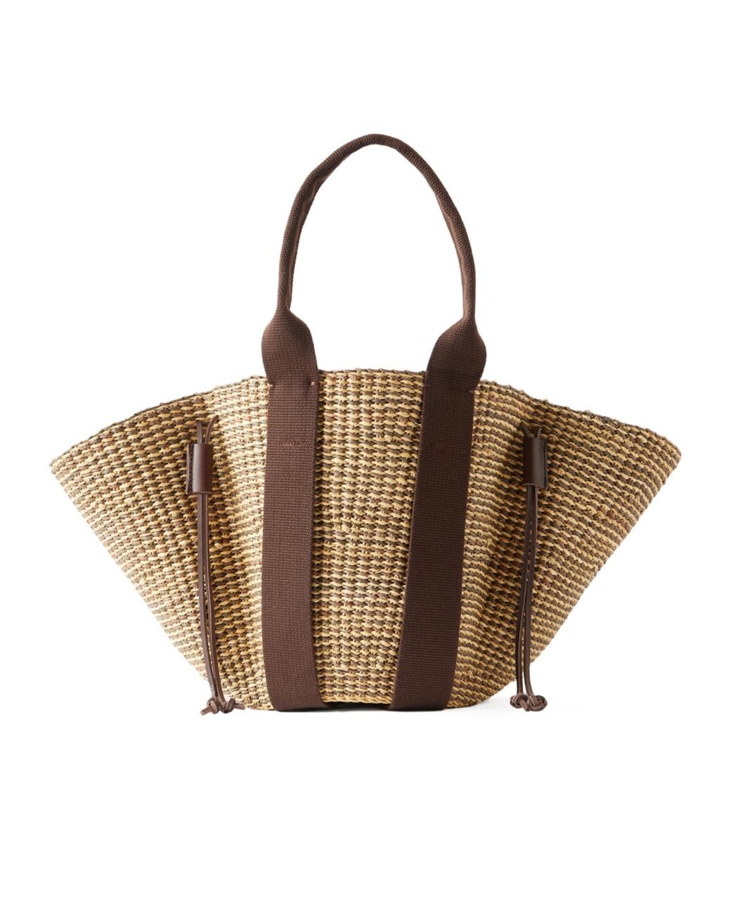 Muuñ Brown Woven Tote Bag