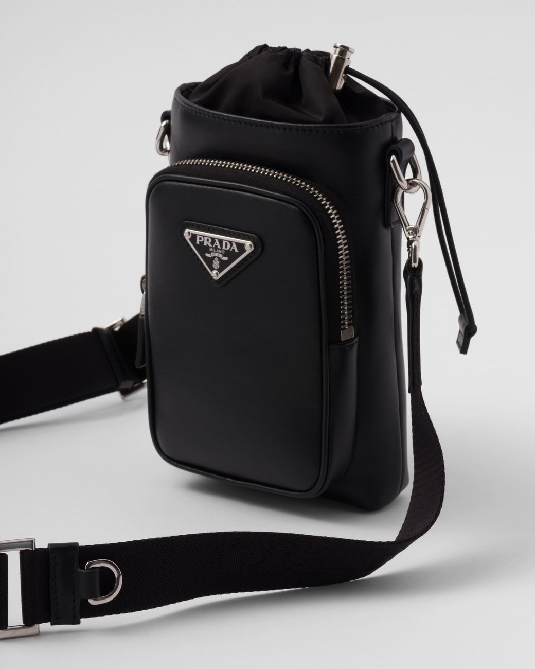 Prada Black Leather Smartphone Case for men