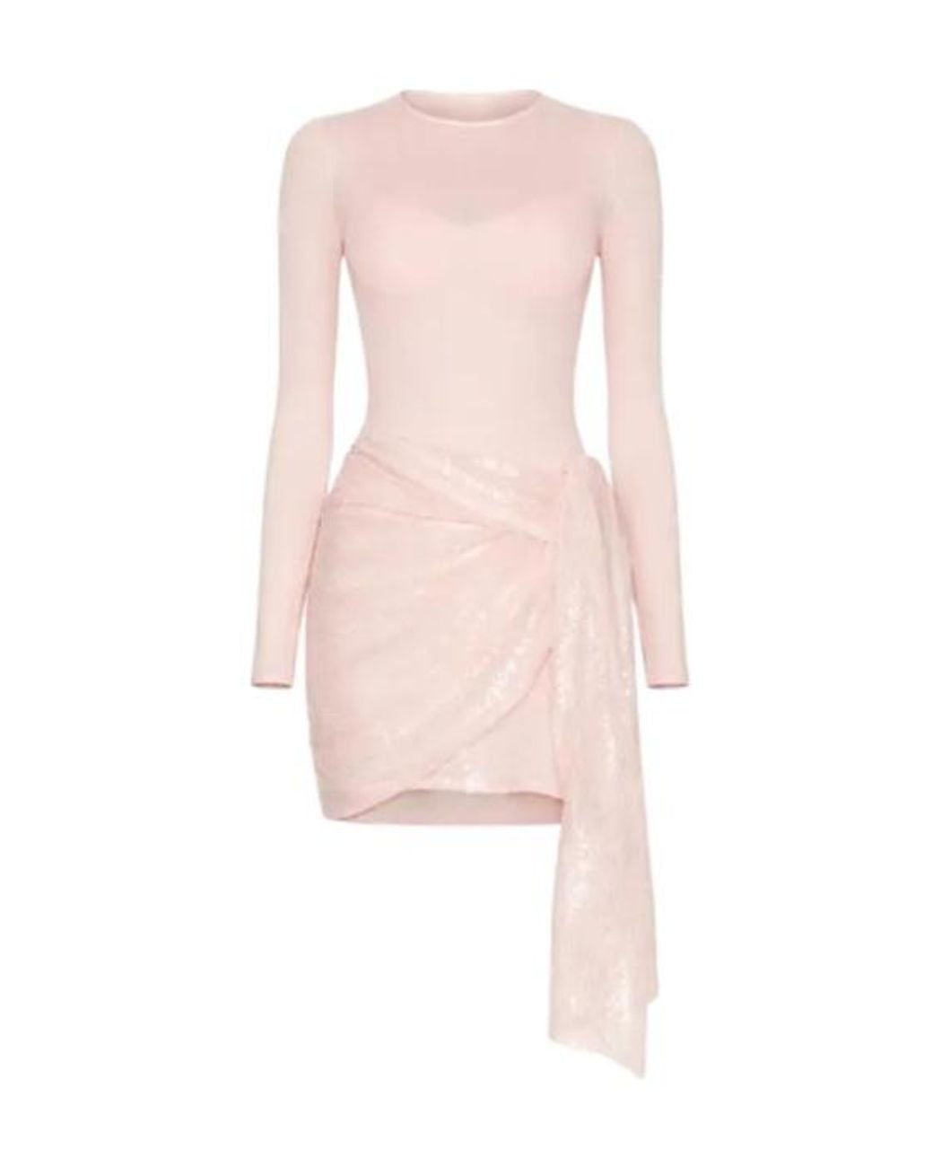 Area Pink Ballerina Sequin-Embellished Mini Dress