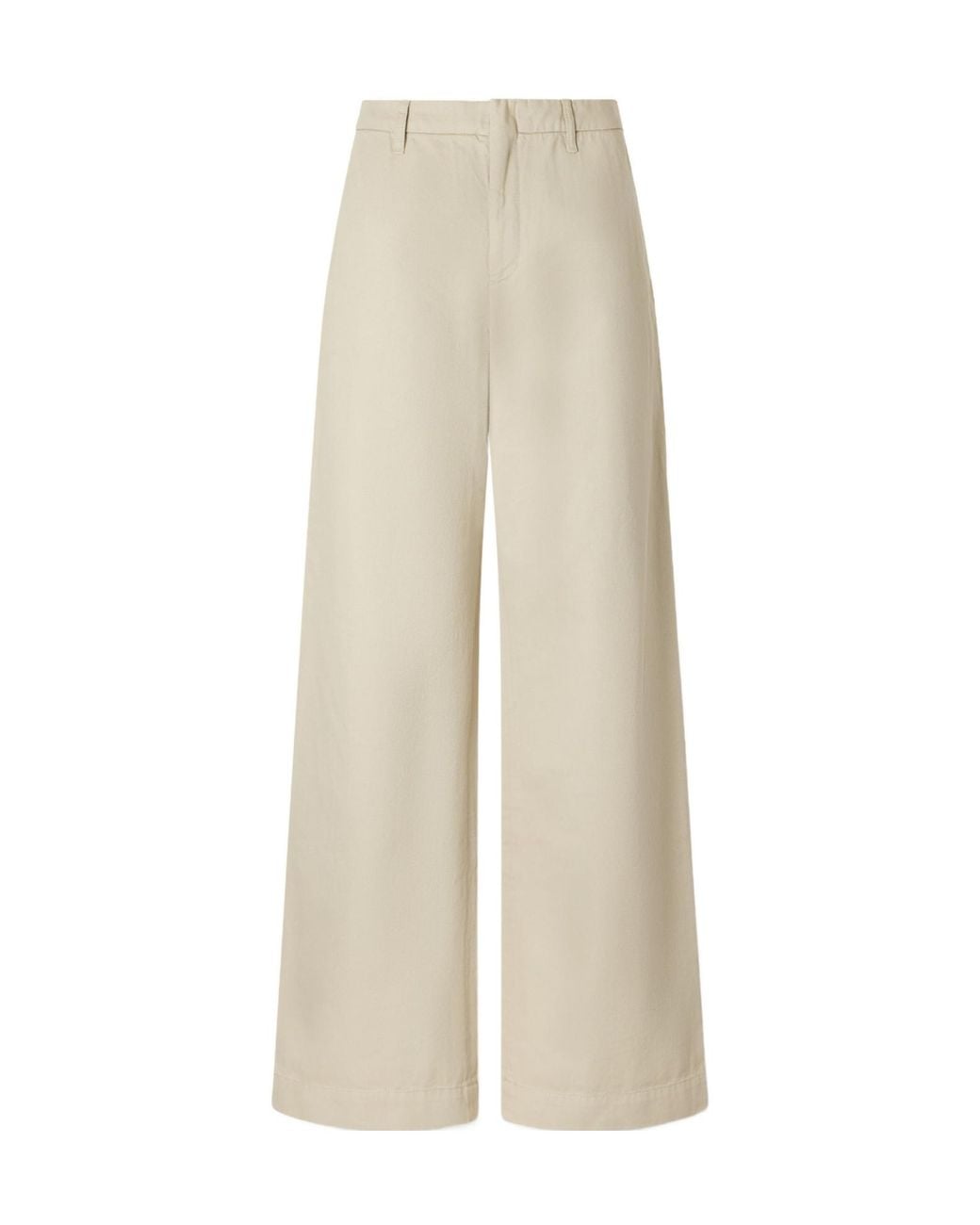Still Here Natural Cotton Wide-Leg Pants