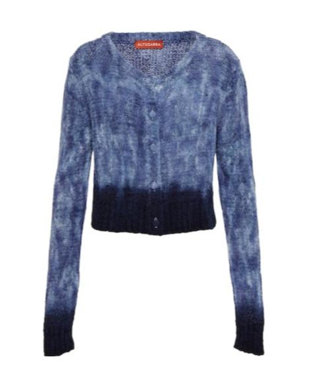 Altuzarra Blue Stiles Tie-Dye Silk Cardigan