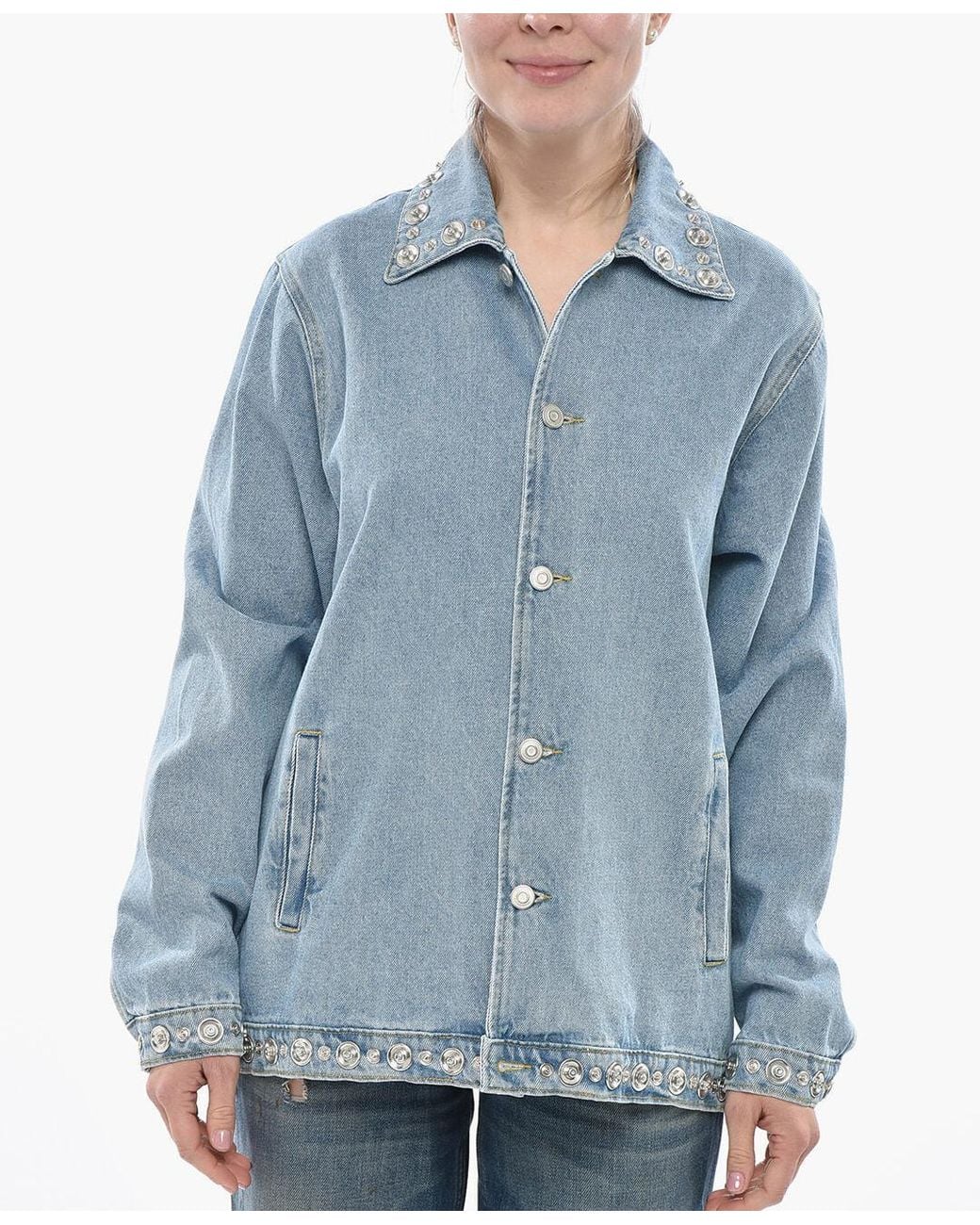 Coperni Blue Decorative Snap Button Jacket