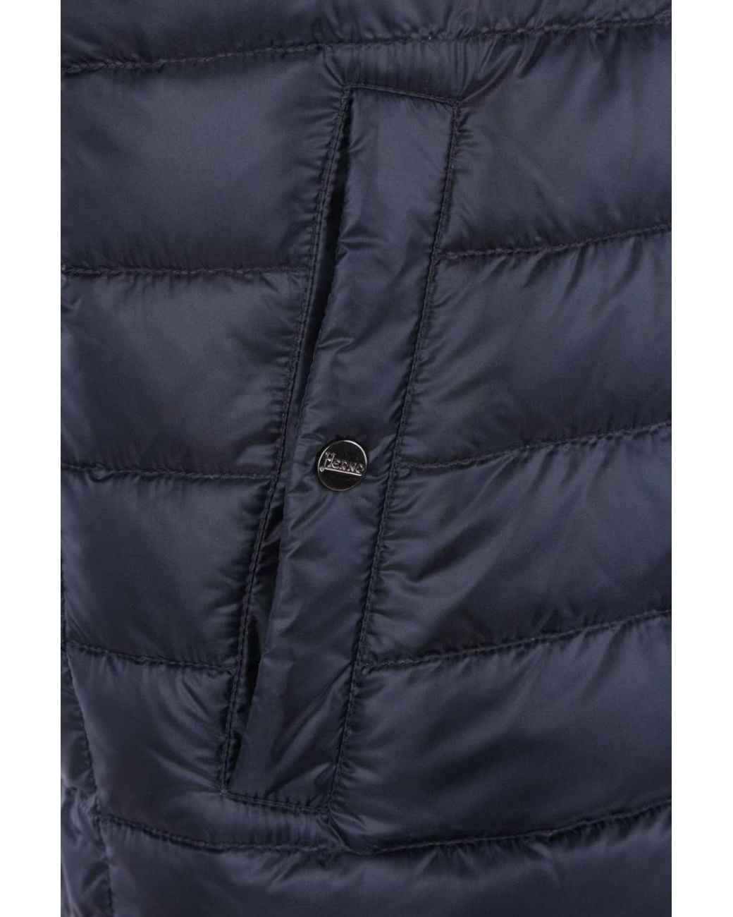 Herno Blue Zip-Up Reversible Gilet for men