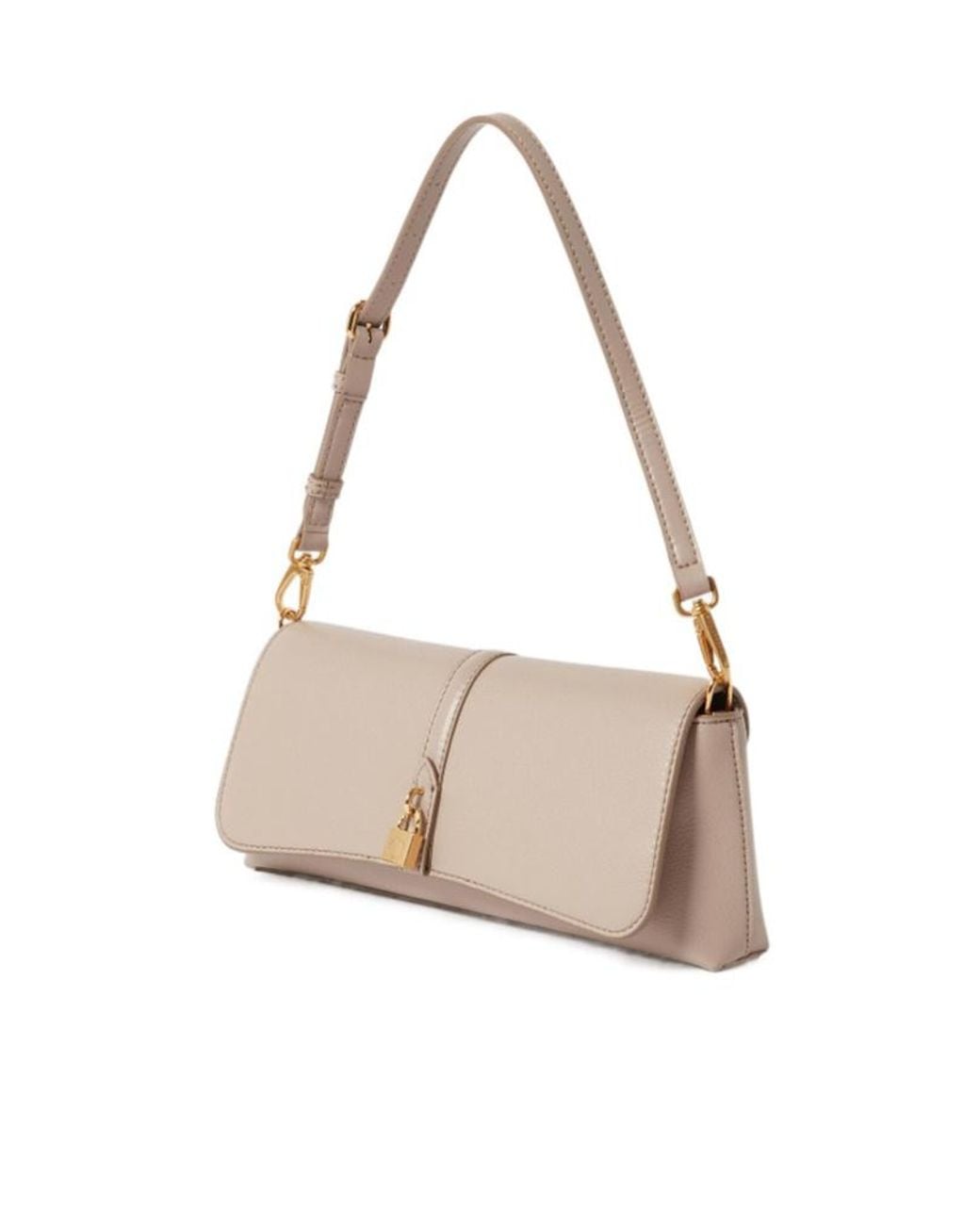 Stella McCartney Metallic Ryder Padlock-Detail Clutch Bag