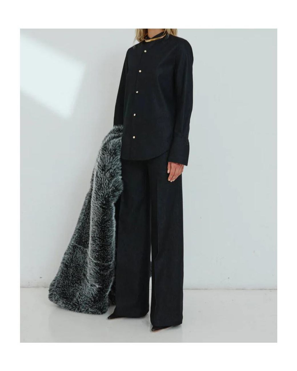 DARKPARK Blue Poppy Flared Pants