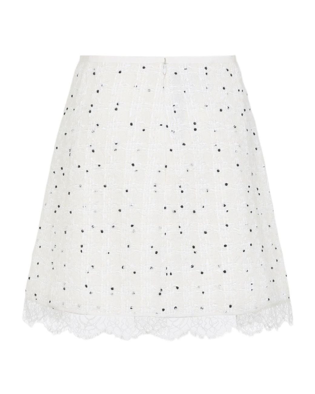 Giambattista Valli White Embellished Mini Skirt