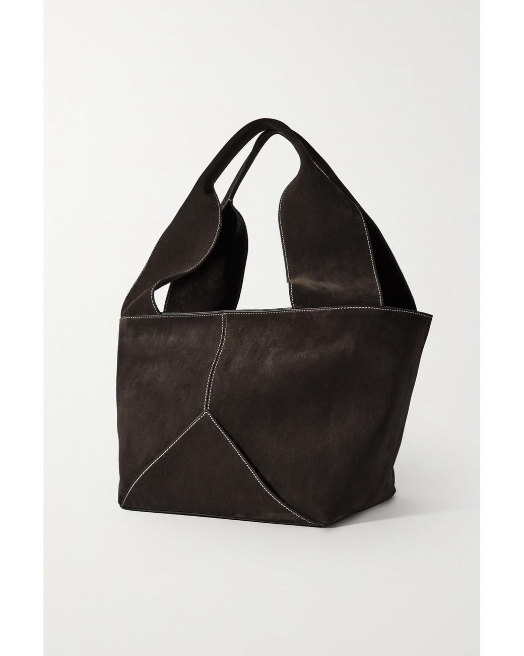 Metier Black Medium Suede Tote