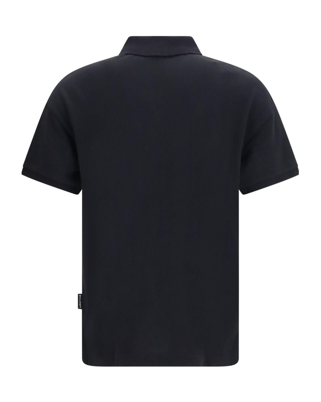 Palm Angels Black Logo Spray Polo Shirt for men