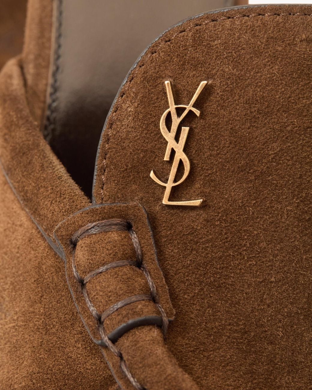 Saint Laurent Brown Le Loafer Block Heel Mules