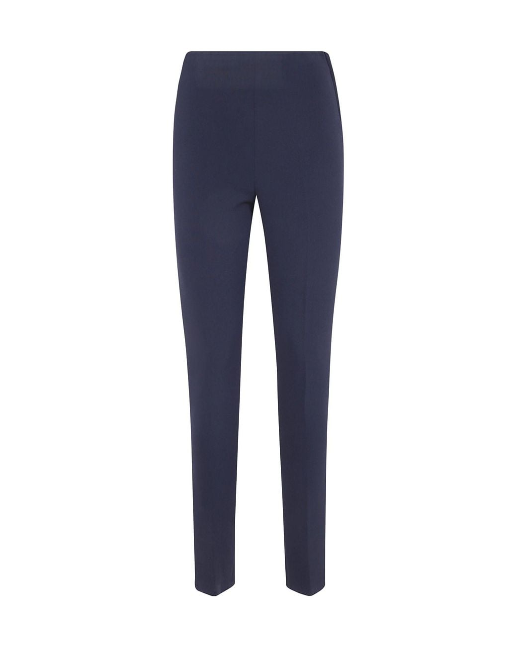 Twinset Blue Crêpe Fitted Trousers