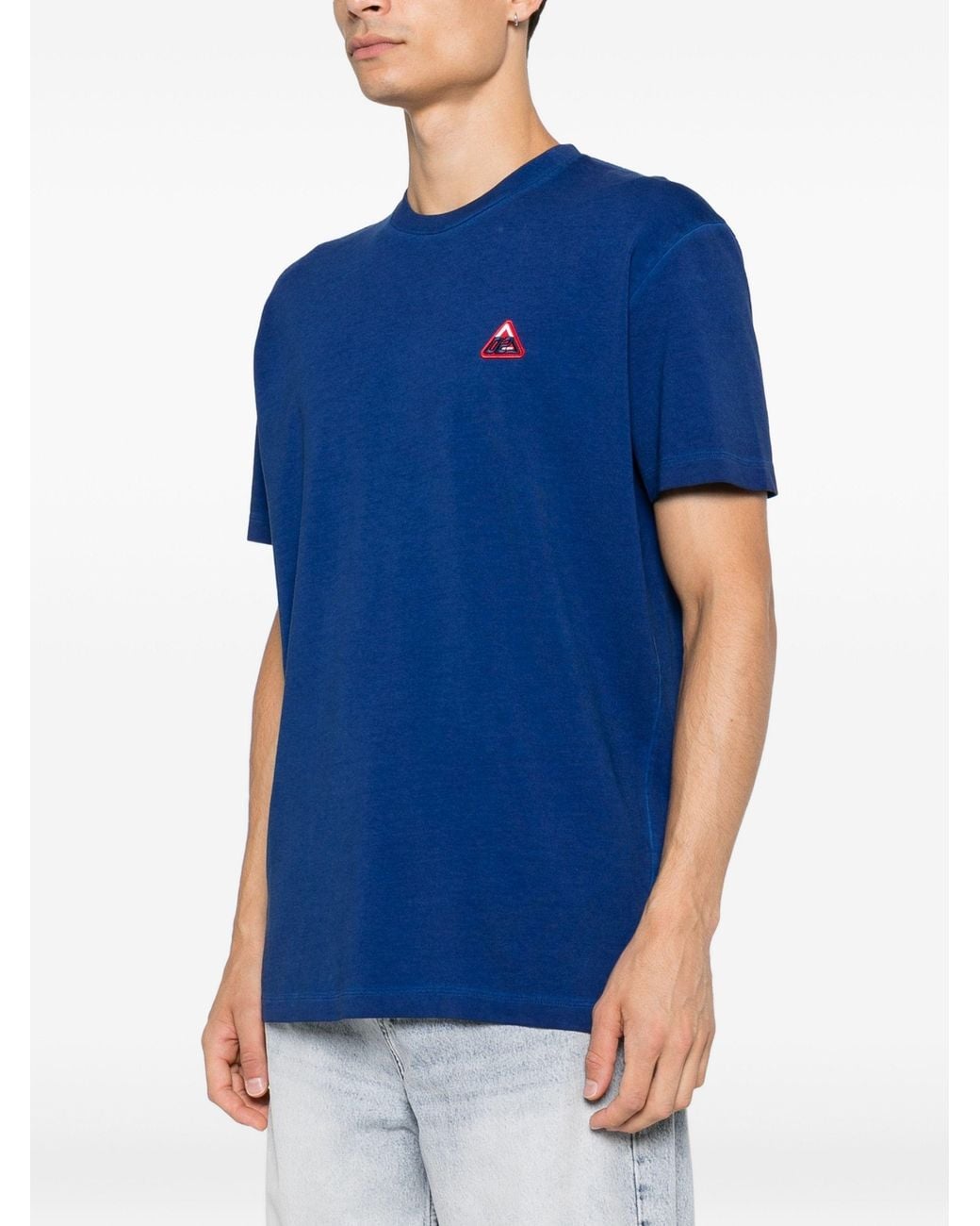 DSquared² Blue Logo-Patch T-Shirt for men