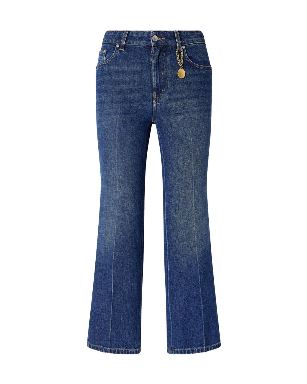 Stella McCartney Blue Whiskered Flared Jeans