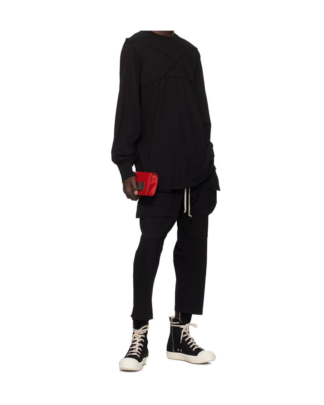 Rick Owens Black Drawstring Overalls for men
