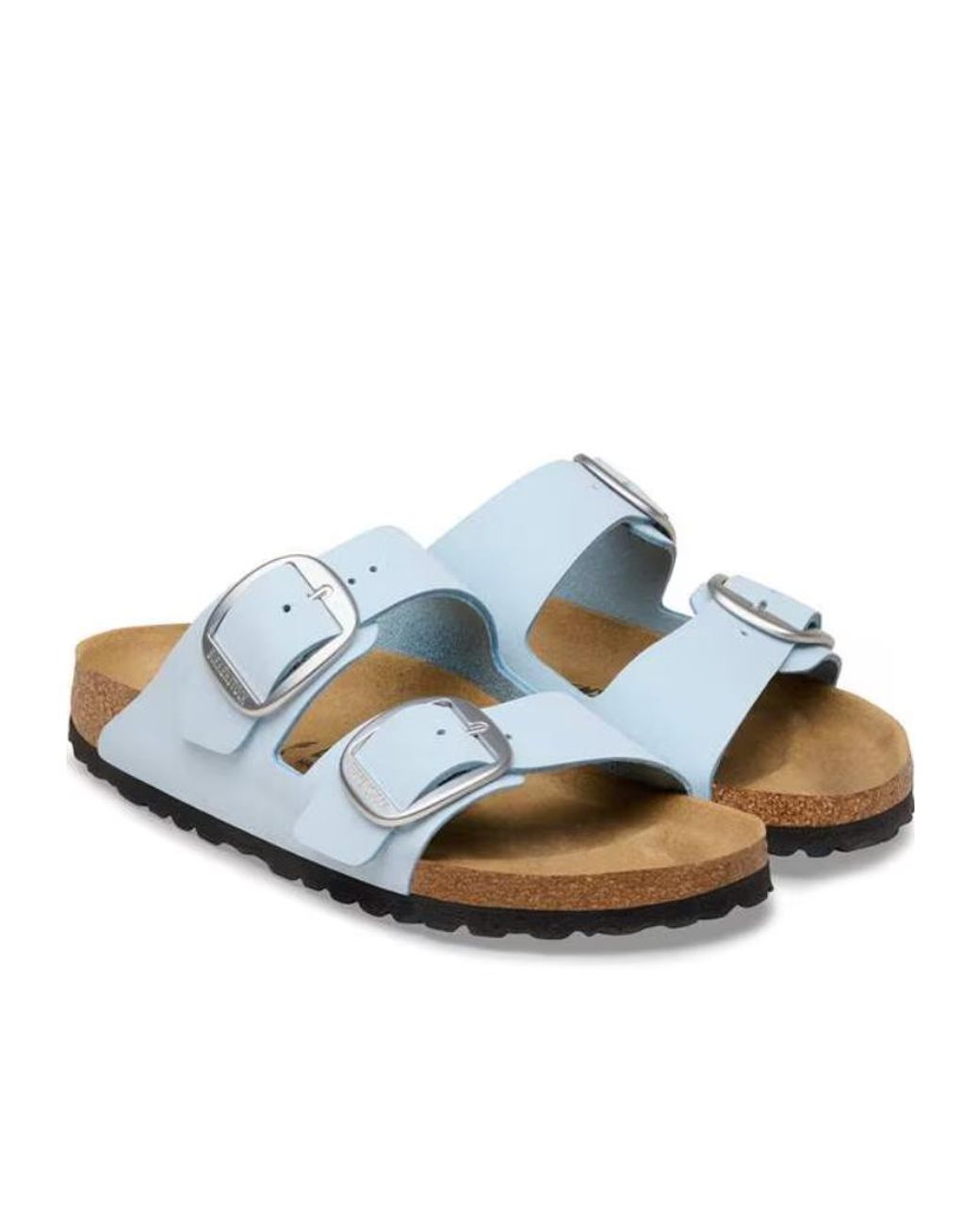 Birkenstock White Two-Strap Flat Sandals
